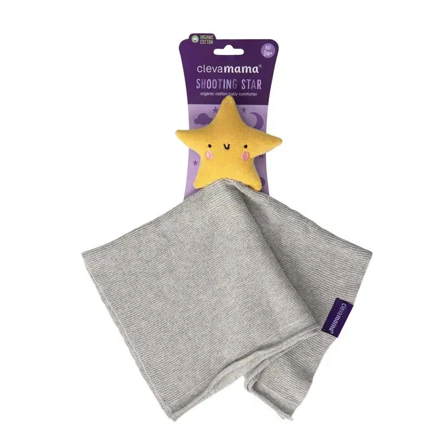 Paturica din bumbac organic cu jucarie Star Clevamama 3496 SUPclvm_3496