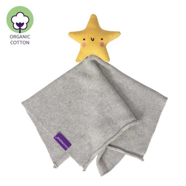 Paturica din bumbac organic cu jucarie Star Clevamama 3496 SUPclvm_3496