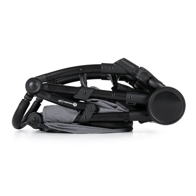 Petite&Mars - Carucior sport Up, Editie limitata, Capotina reflectorizanta, Ultracompact si usor, 6 luni+, 5.8 kg, Bara detasabila, Sustine pana la 22 kg, Gri Inchis BYN460831
