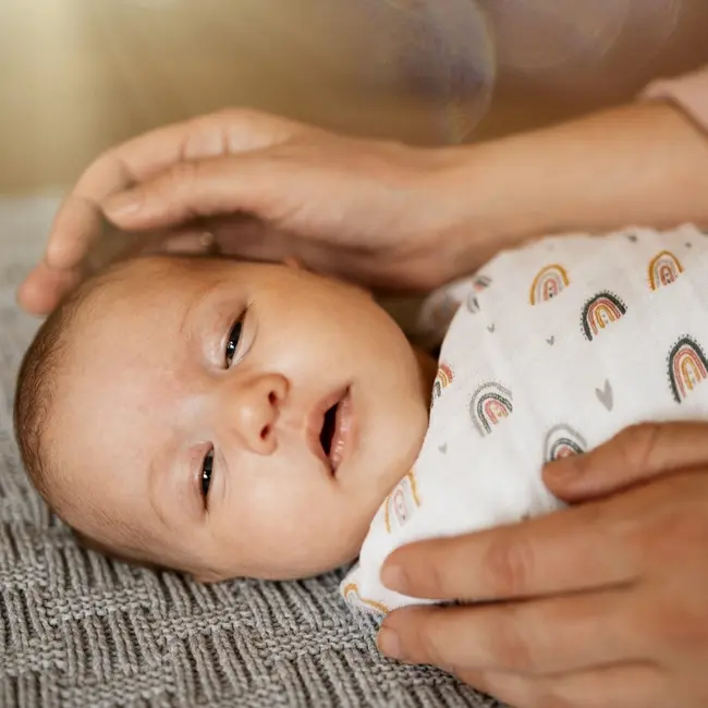 Petite&Mars - Set 2 scutece din muselina de bambus Misty Rose Rainbow, Hipoalergenice, Dimensiuni mari 120 x 120 cm, Certificate Oeko Tex Standard 100, Multicolor BYN417362