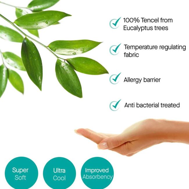 Protectie impermeabila pentru pat Tencel 70x90 cm Clevamama 3372 SUPclvm_3372