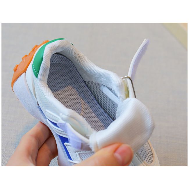 Adidasi albi cu albastru pentru copii MBYY-H02-3-DE6