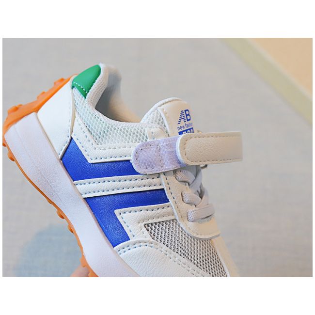 Adidasi albi cu albastru pentru copii MBYY-H02-3-DE6