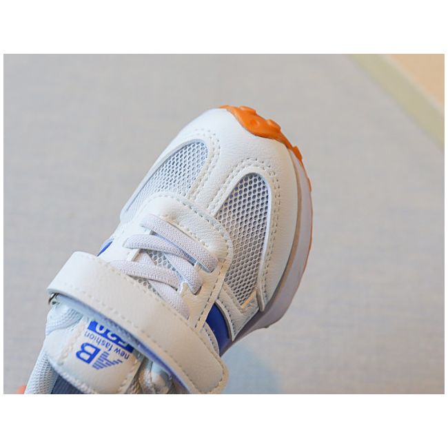 Adidasi albi cu albastru pentru copii MBYY-H02-3-DE6