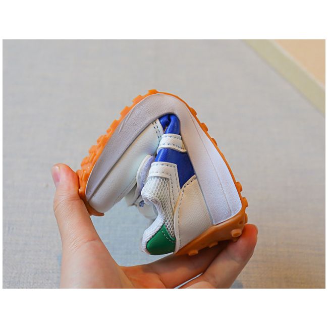 Adidasi albi cu albastru pentru copii MBYY-H02-3-DE6