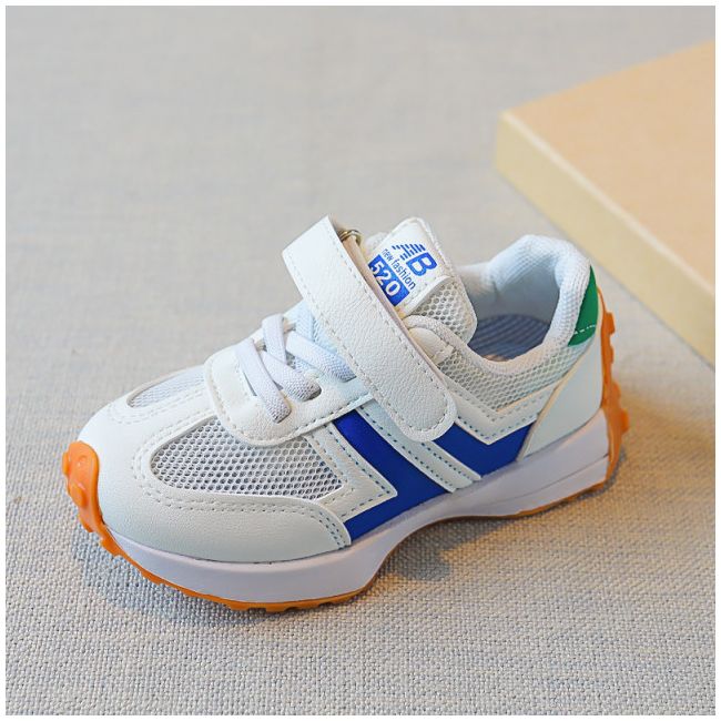 Adidasi albi cu albastru pentru copii MBYY-H02-3-DE6