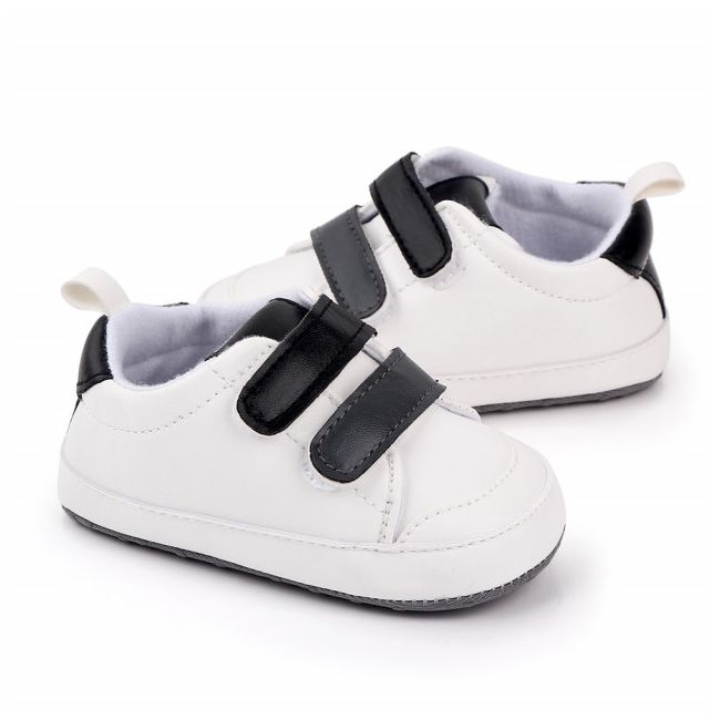 Adidasi albi cu barete si insertie neagra MDd2550-1-p29