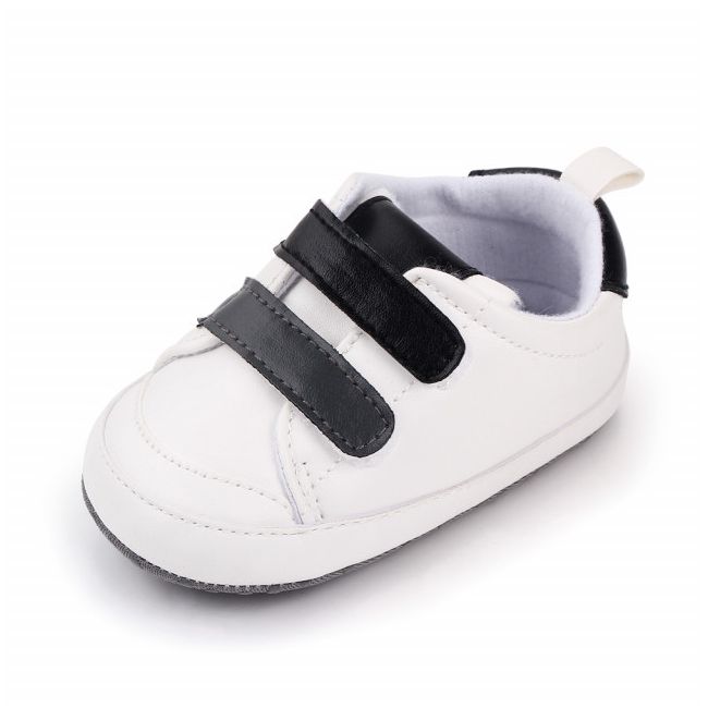 Adidasi albi cu barete si insertie neagra MDd2550-1-p29