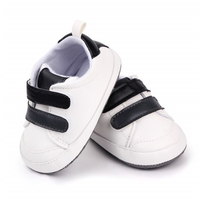 Adidasi albi cu barete si insertie neagra MDd2550-1-p29
