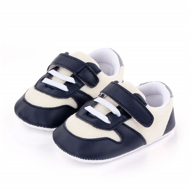 Adidasi albi cu insertii bleumarine pentru baietei MBd2502-2-p8
