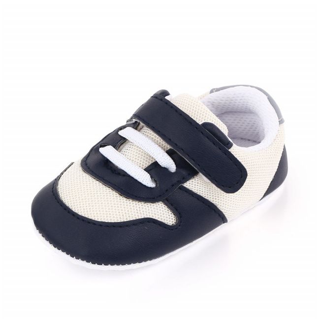 Adidasi albi cu insertii bleumarine pentru baietei MBd2502-2-p8