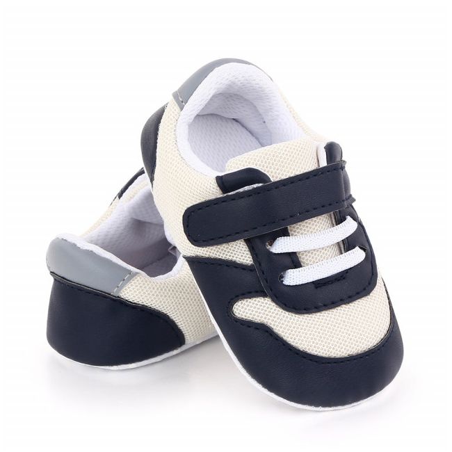 Adidasi albi cu insertii bleumarine pentru baietei MBd2502-2-p8