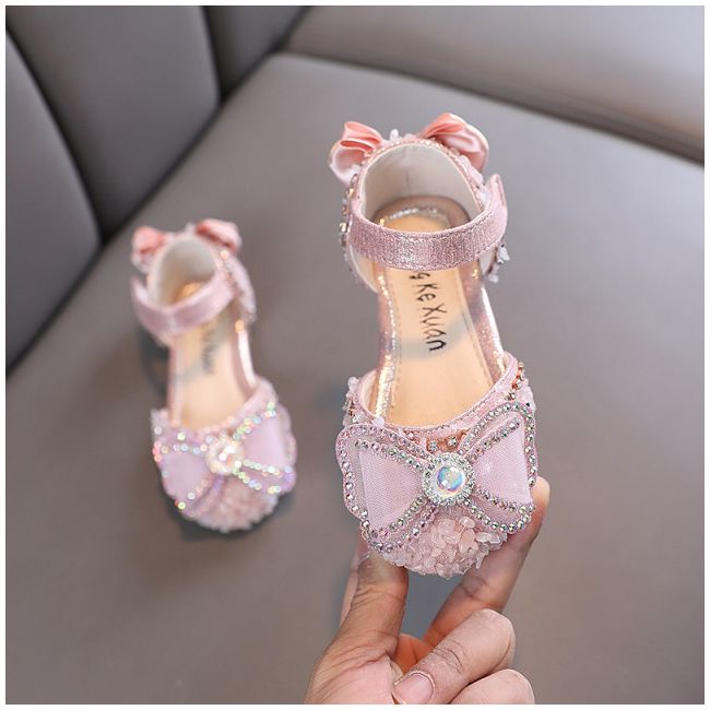 Pantofi roz cu strasuri si pietricele - Princess MD30-235-3