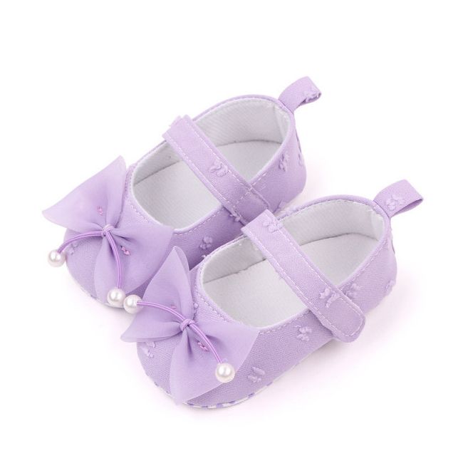 Pantofiori lila cu fundita din tulle (marime disponibila: 3-6 luni (marimea 18 incaltaminte)) amby2235-1-p27.3-6 luni (marimea 18 incaltaminte)