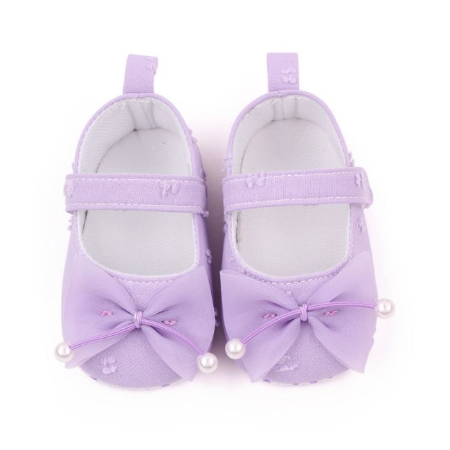 Pantofiori lila cu fundita din tulle (marime disponibila: 6-9 luni (marimea 19 incaltaminte)) amby2235-1-p27.6-9 luni (marimea 19 incaltaminte)