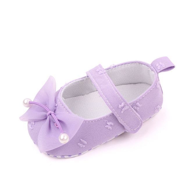 Pantofiori lila cu fundita din tulle (marime disponibila: 6-9 luni (marimea 19 incaltaminte)) amby2235-1-p27.6-9 luni (marimea 19 incaltaminte)
