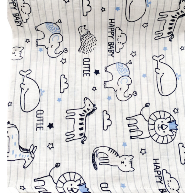 Scutec din muselina, safari blue 80x80cm, Kreis Design