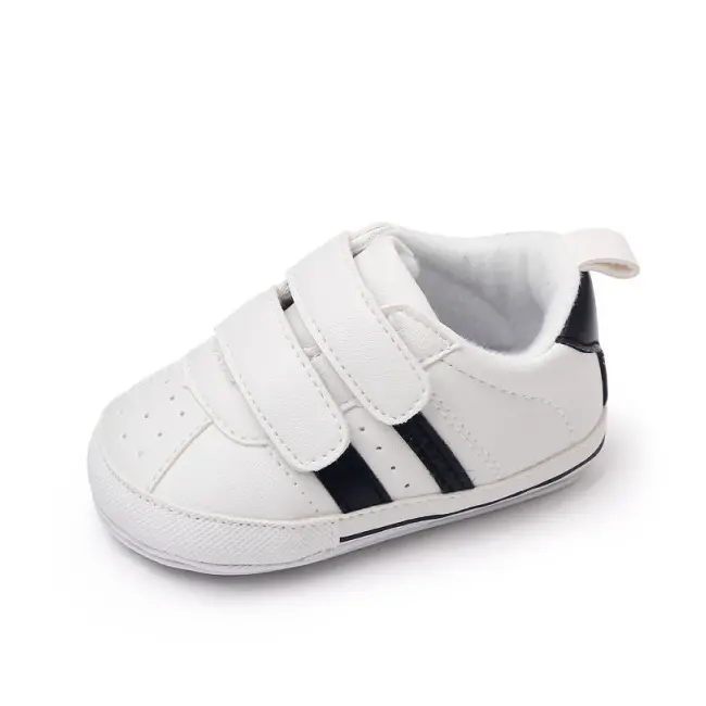 Adidasi albi cu negru pentru baietei - Newe MBBL2311-1-c3