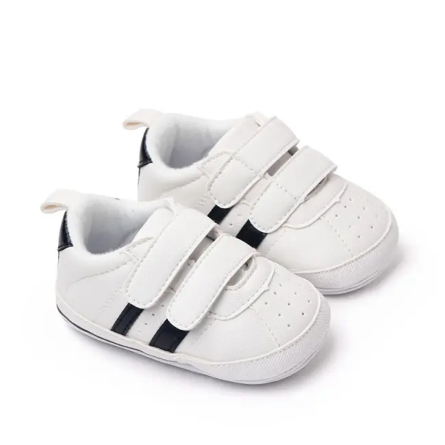 Adidasi albi cu negru pentru baietei - Newe MBBL2311-1-c3