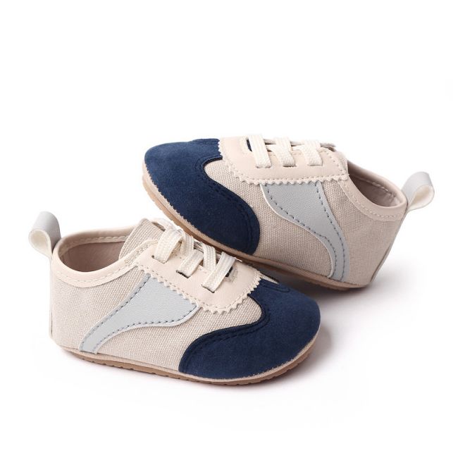Adidasi crem cu bleumarine si gri - Sporty MDBC2292-1-c5