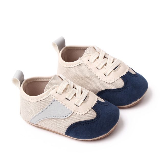 Adidasi crem cu bleumarine si gri - Sporty MDBC2292-1-c5