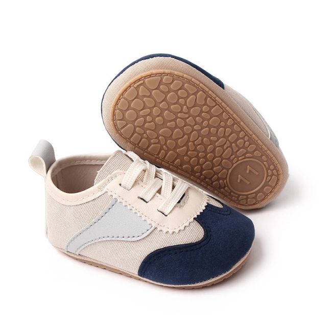 Adidasi crem cu bleumarine si gri - Sporty MDBC2292-1-c5