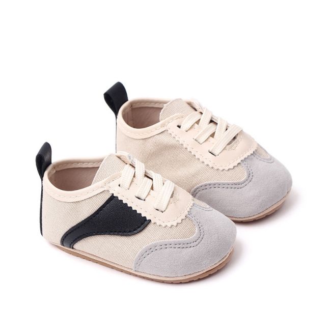 Adidasi crem cu negru si gri - Sporty MBBC2292-2-p01