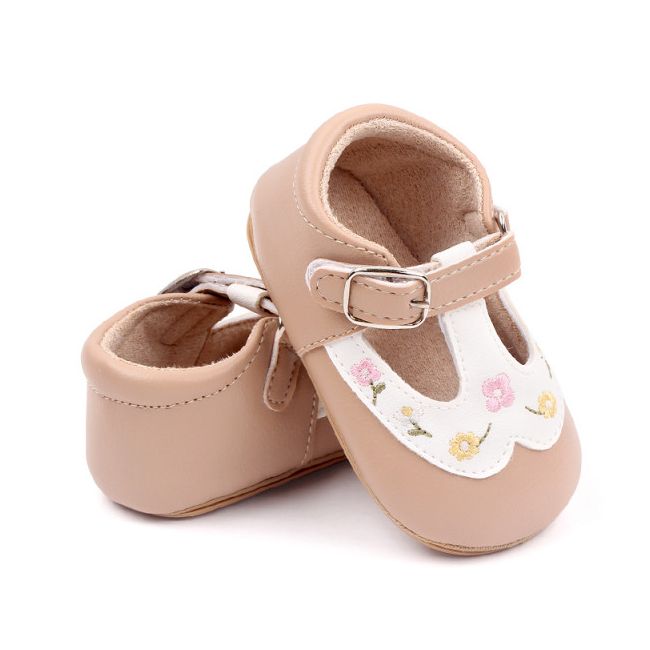 Pantofiori crem cu alb si floricele brodate LIBMH3040-3-p26