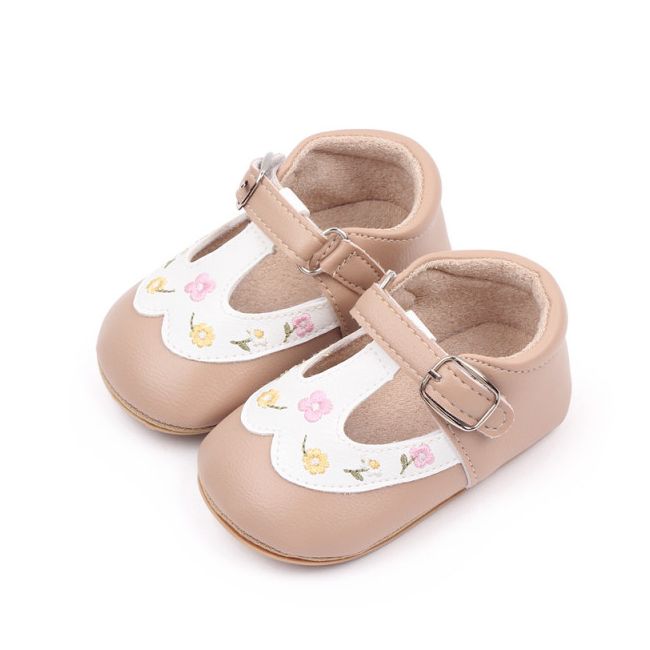 Pantofiori crem cu alb si floricele brodate LIBMH3040-3-p26