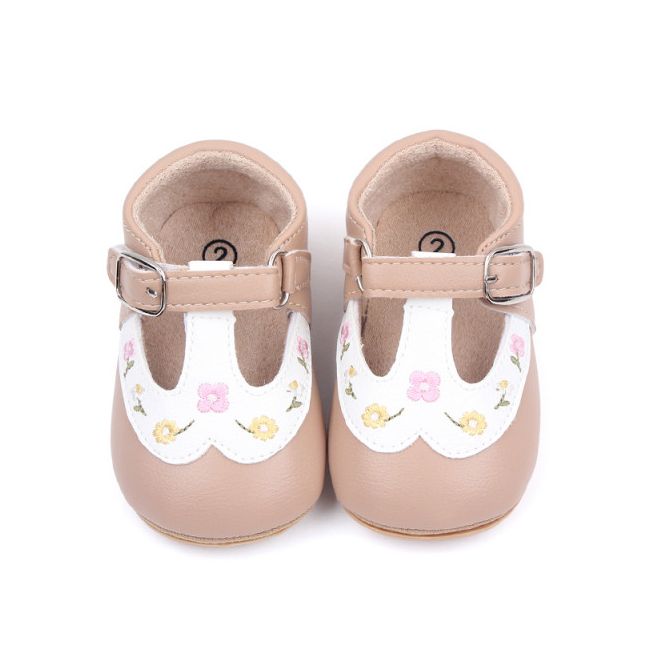 Pantofiori crem cu alb si floricele brodate LIBMH3040-3-p26