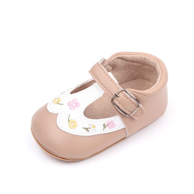Pantofiori crem cu alb si floricele brodate LIBMH3040-3-p26