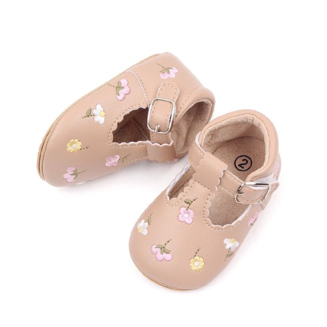 Pantofiori crem cu floricele brodate MDBMH3041-3-p4