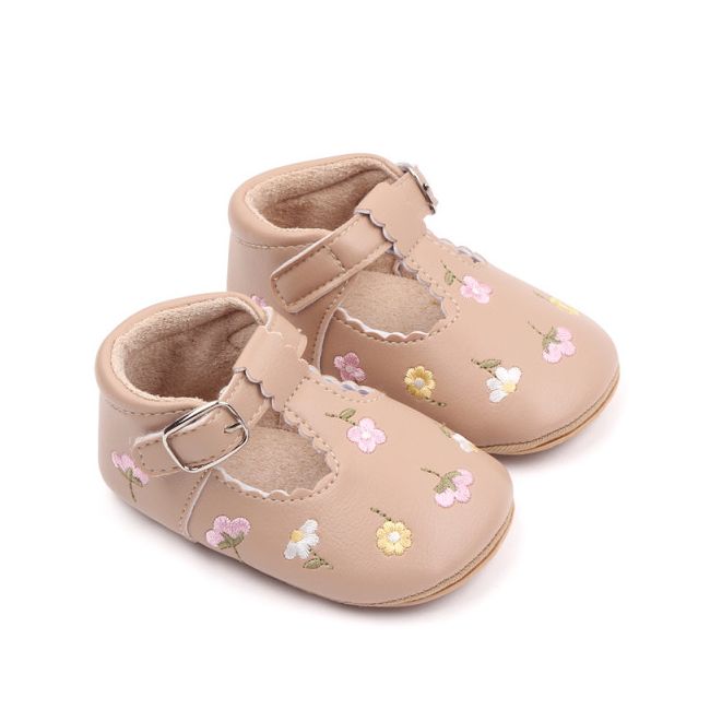 Pantofiori crem cu floricele brodate MDBMH3041-3-p4