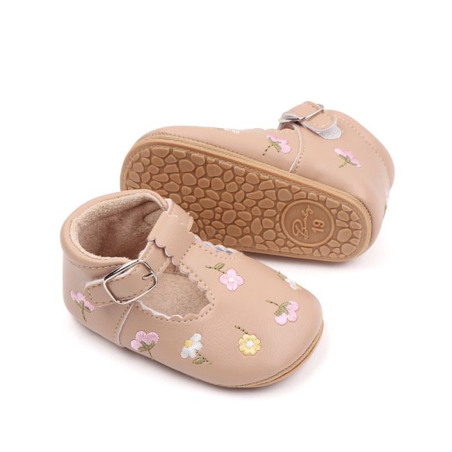 Pantofiori crem cu floricele brodate MDBMH3041-3-p4