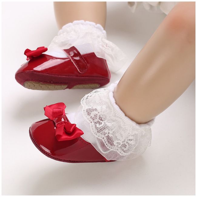 Pantofiori visinii lacuiti cu fundita LIE105-2-p01