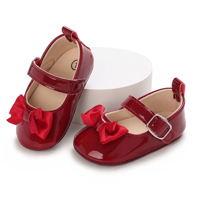 Pantofiori visinii lacuiti cu fundita LIE105-2-p01