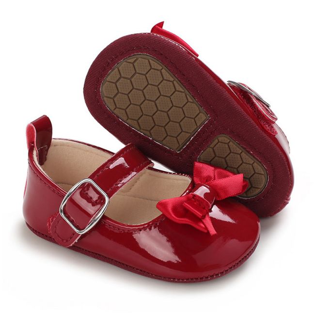 Pantofiori visinii lacuiti cu fundita LIE105-2-p01
