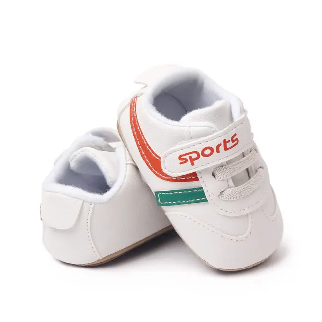 Adidasi albi cu dungi colorate - Sports MDBL2353-1-sa3