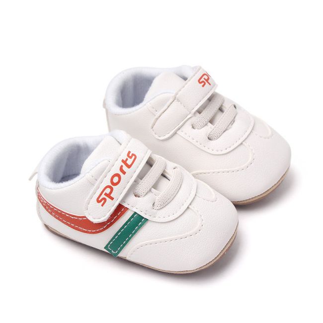 Adidasi albi cu dungi colorate - Sports MDBL2353-1-sa3