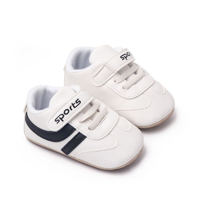 Adidasi albi cu dungi negre - Sports MBBL2353-3-sa3