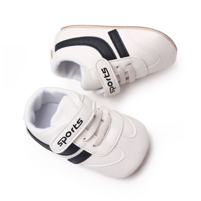 Adidasi albi cu dungi negre - Sports MBBL2353-3-sa3