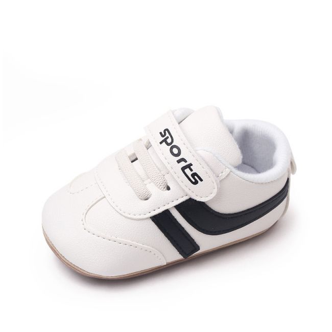 Adidasi albi cu dungi negre - Sports MBBL2353-3-sa3