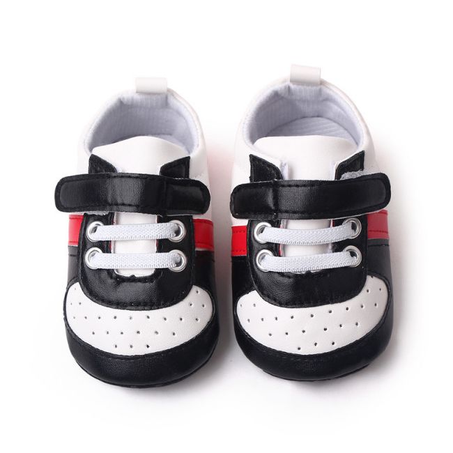 Adidasi albi cu negru si rosu MDBZ2316-2-sa3