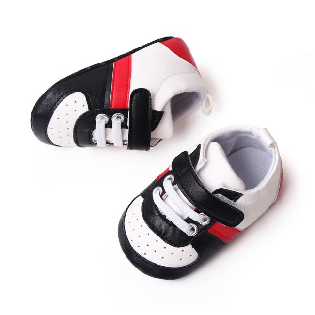 Adidasi albi cu negru si rosu MDBZ2316-2-sa3