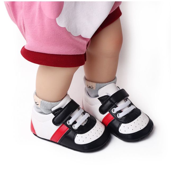 Adidasi albi cu negru si rosu MDBZ2316-2-sa3