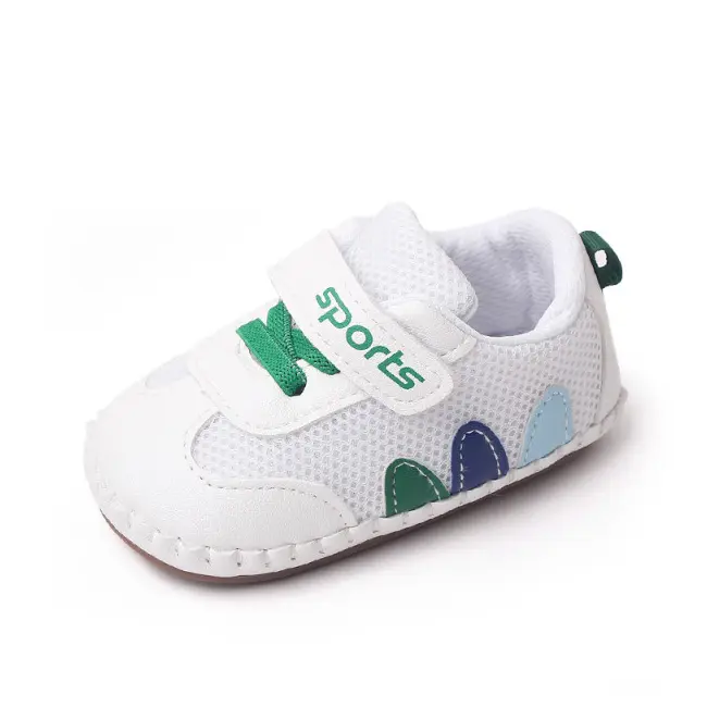 Adidasi albi cu verde - Leaves AMJ8007-3-p17