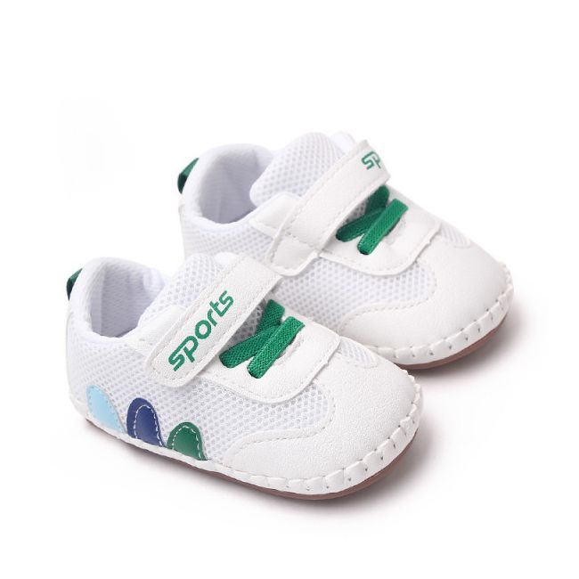 Adidasi albi cu verde - Leaves AMJ8007-3-p17