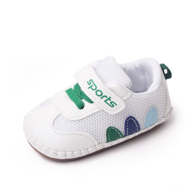 Adidasi albi cu verde - Leaves AMJ8007-3-p17