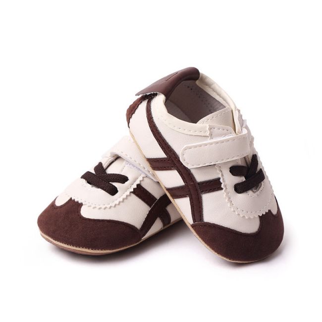 Adidasi ivoire cu maro pentru baietei MDBL2349-2-c1