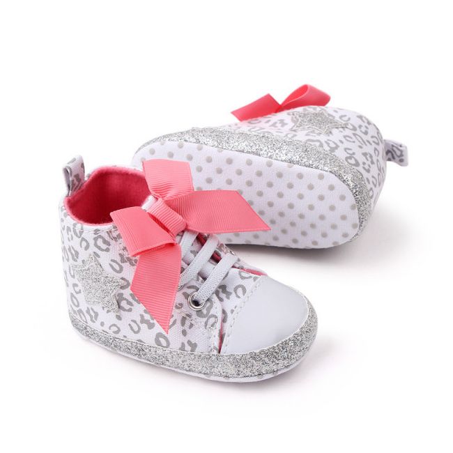 Ghetute albe cu argintiu si fundita corai - Animal print MBBH2260-1-sa5
